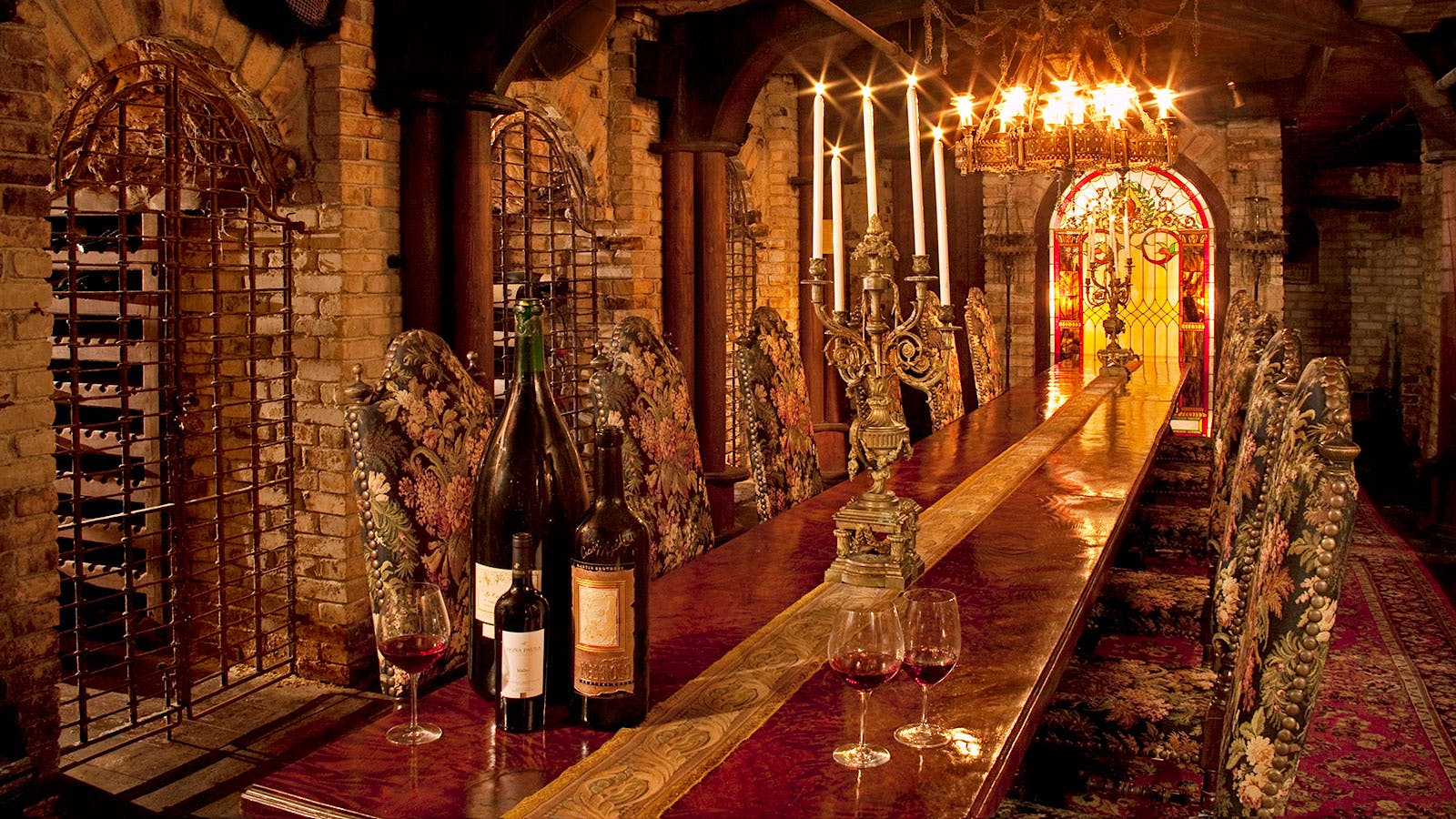 The wine room at the Sardine Factory
