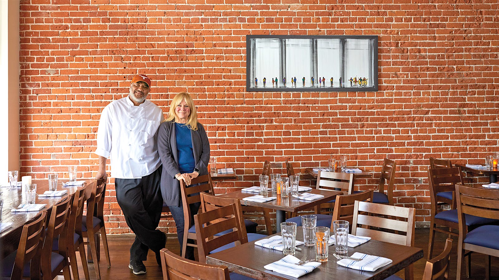 Owners Santos and Carole MacDonal in their La Cosecha Bar and Restaurant