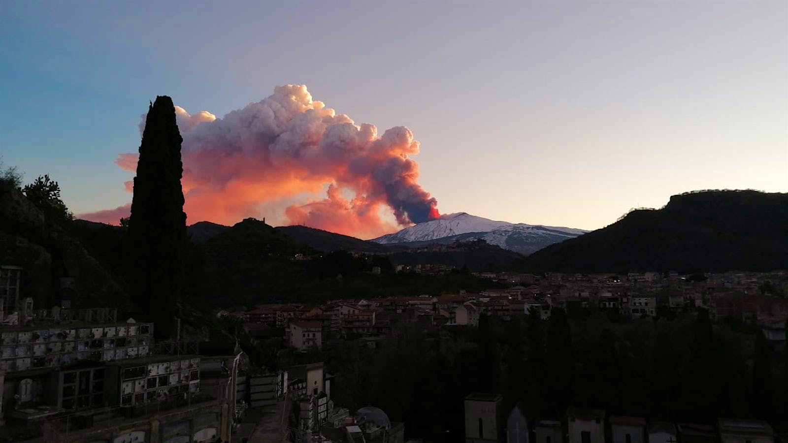Mt. Etna Eruption Lights Up Sicilian Wine Country