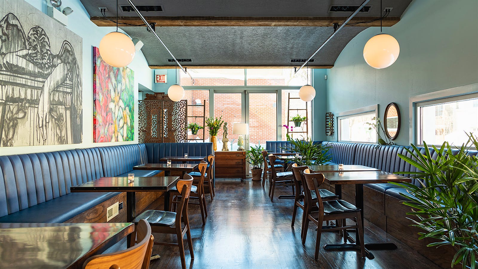 Interior shot of Testaccio’s dining room