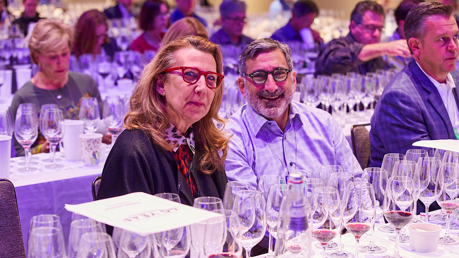  Winemaker Gina Gallo and cousin Joe Gallo in the Wine Experience audience for the reveal of Marvin R. Shanken's video interview with Ernest Gallo