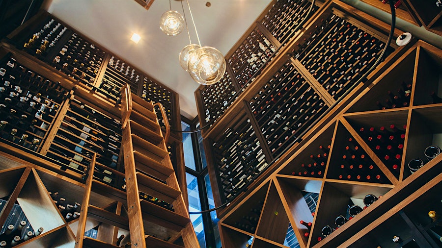 Otium's Best of Award of Excellence–winning wine collection spans 4,500 bottles highlighting benchmark regions including Burgundy, Bordeaux and California.