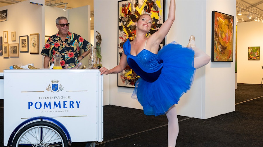 Pommery and spectacle went hand in hand at the Hamptons Fine Art Fair.