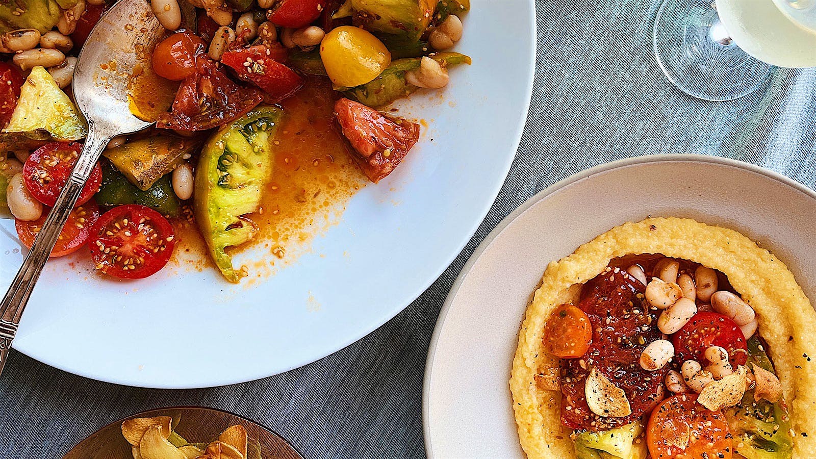 8 and 20 Recipe Spiced Tomatoes and Beans on Polenta