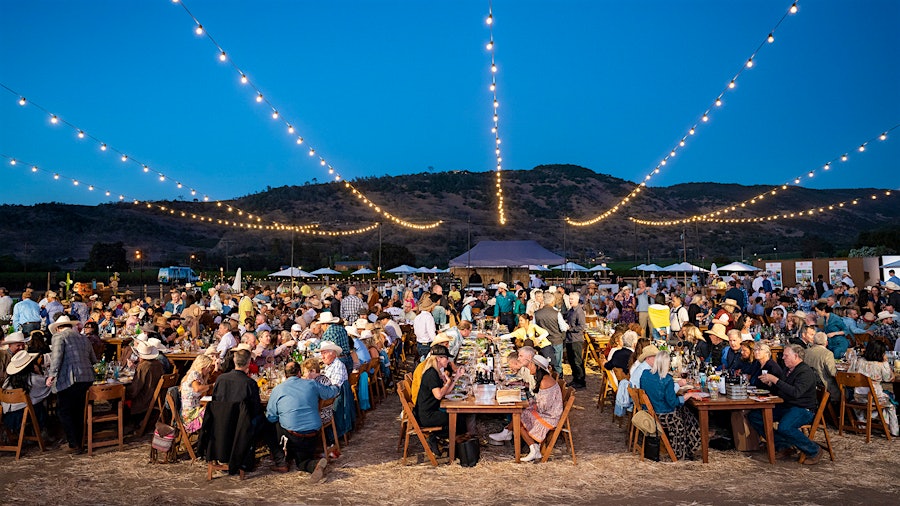 Auction guests enjoyed dinner under the stars before the bidding began, followed by a country music performance by Nicole Marden.