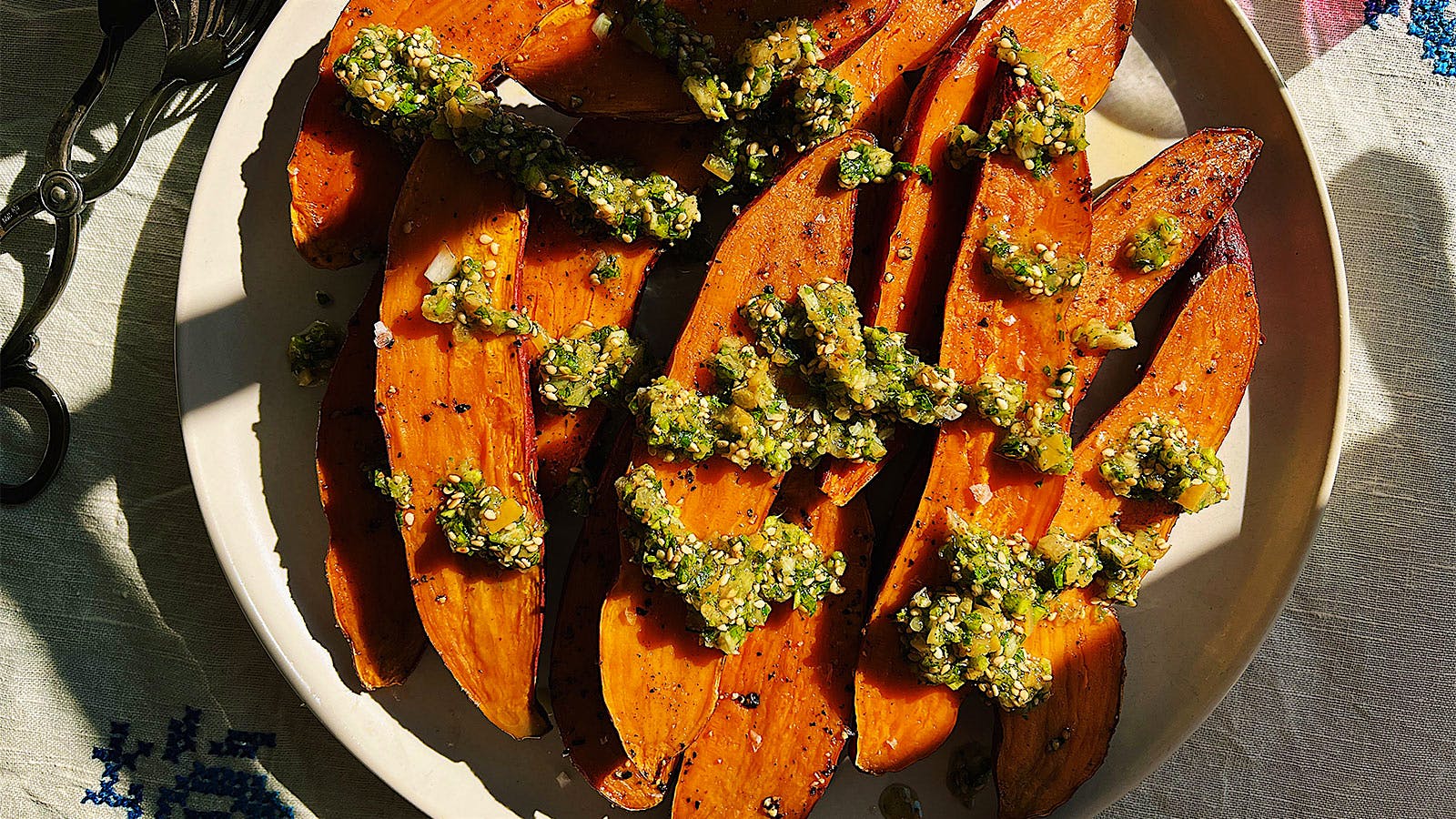 8 & $20: Roasted Sweet Potatoes with Preserved Lemon Dressing