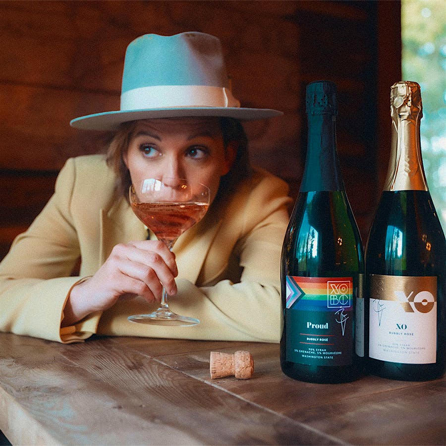 Brandi Carlile says she wrote much of her latest album with a glass of wine handy.
