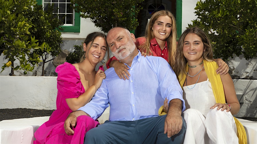 José Andrés' new show puts the spotlight on his daughters: Lucia, Inés and Carlota (from left to right).