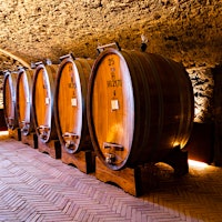 Argiano's barrel cellar in Montalcino, Tuscany39 New Brunellos Up to 97 Points