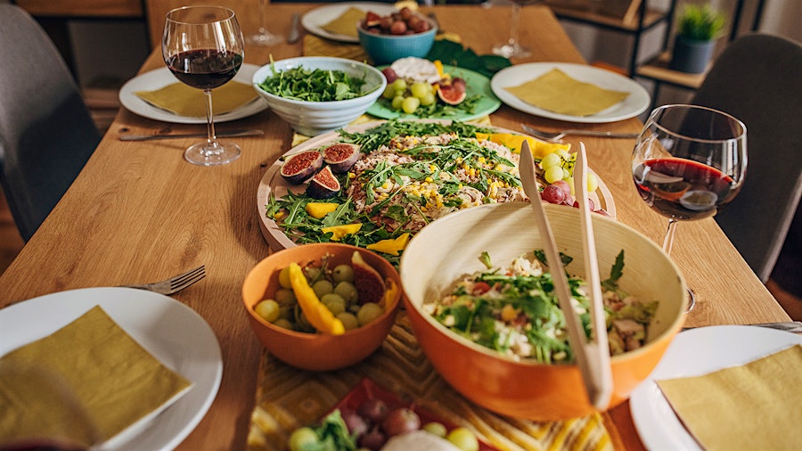 The Mediterranean diet can include fruits, vegetables, nuts, fish, olive oil and red wine.