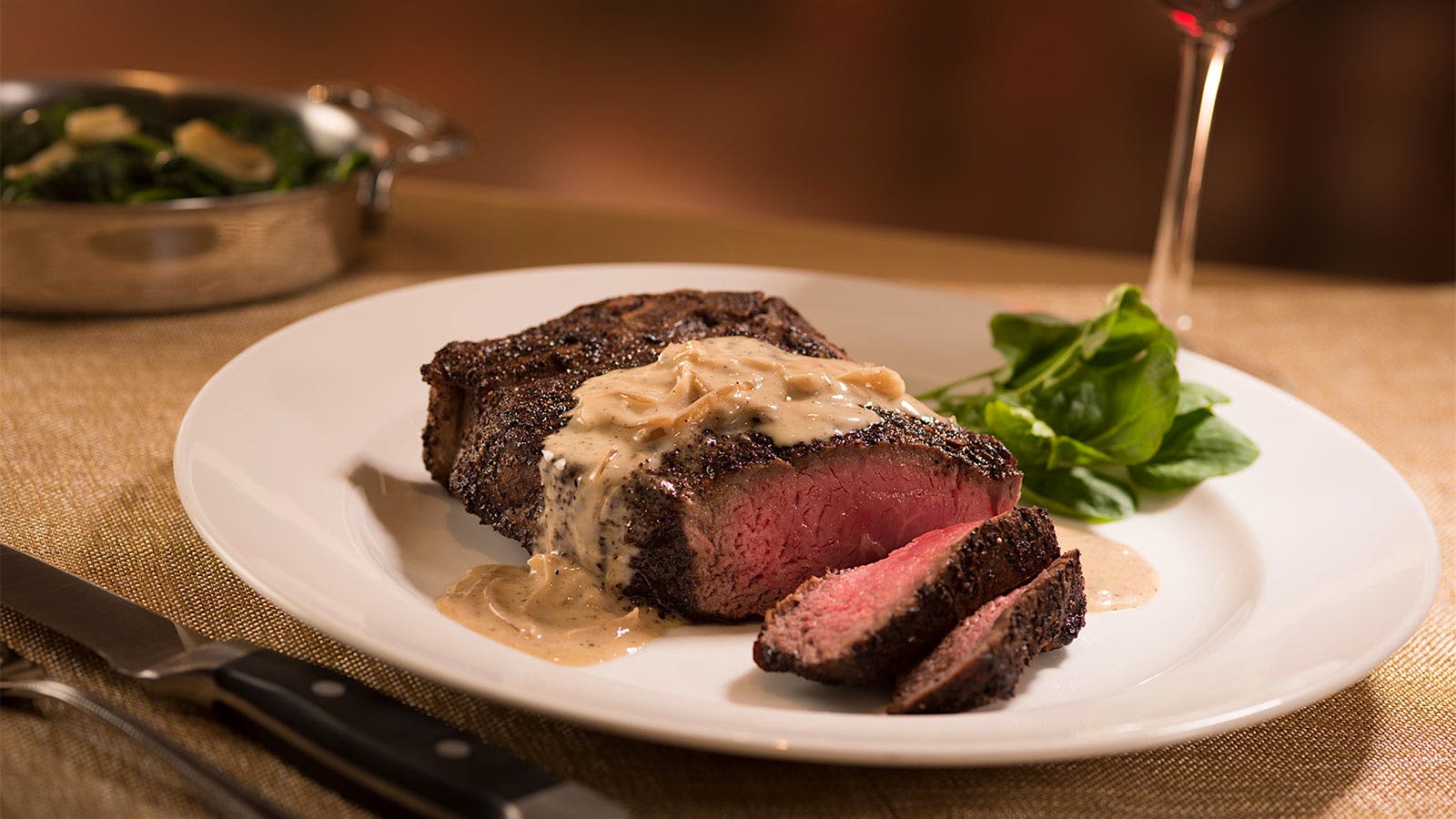  A kona-crusted New York strip steak at the Capital Grille