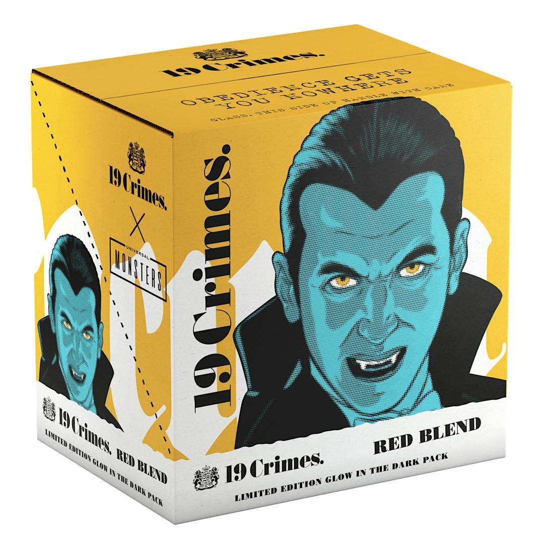 Vampire Family Brands' Dracula brut (left) and Treasury Wine Estates' Dracula Red Blend