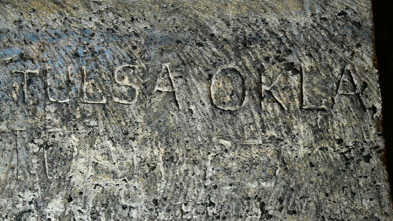  Tulsa, Okla, was carved into the wall of a Bordeaux chateau by an American soldier during World War I.