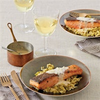 When choosing a white wine for salmon, aim for one that has enough body to stand up to the fish; a creamy Chardonnay, for example, will complement the fish's supple texture and a buttery sauce.Which Wines Pair Well with … Salmon