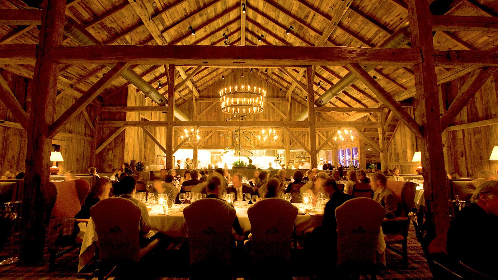 The dining room at the Barn at Blackberry Farm