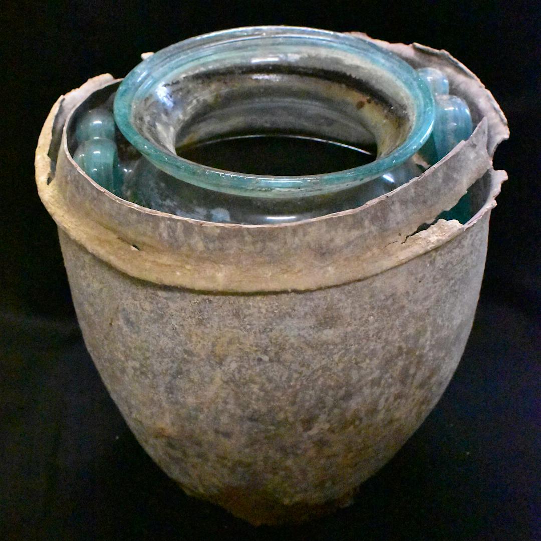 This 2,000-year-old cinerary urn was discovered to contain liquid wine.