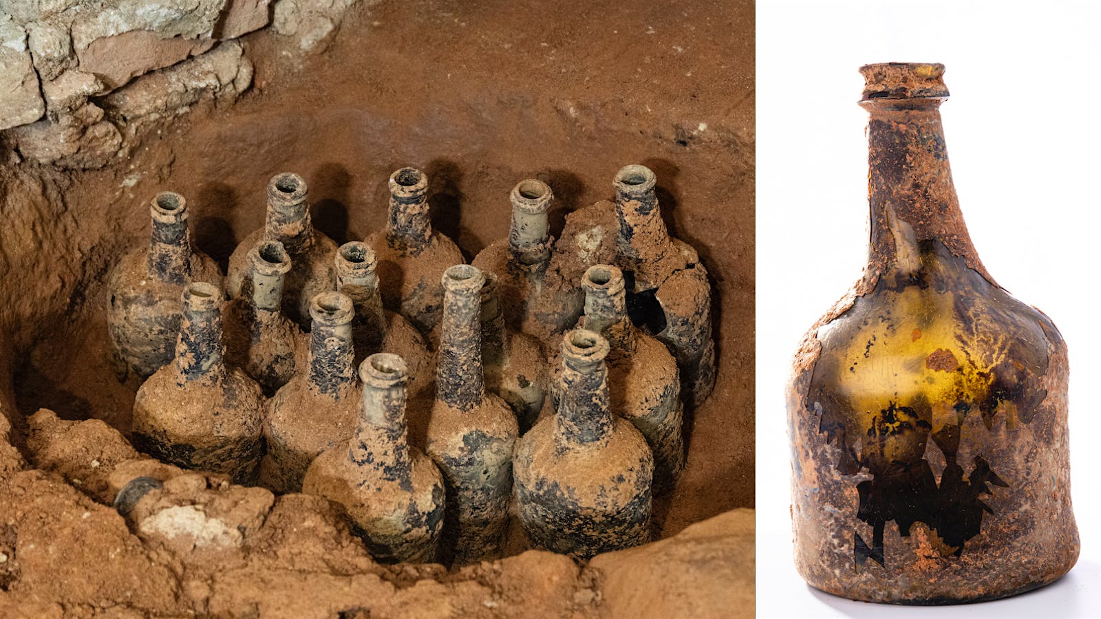 250-year-old bottles found in the cellar of George Washington's Mount Vernon