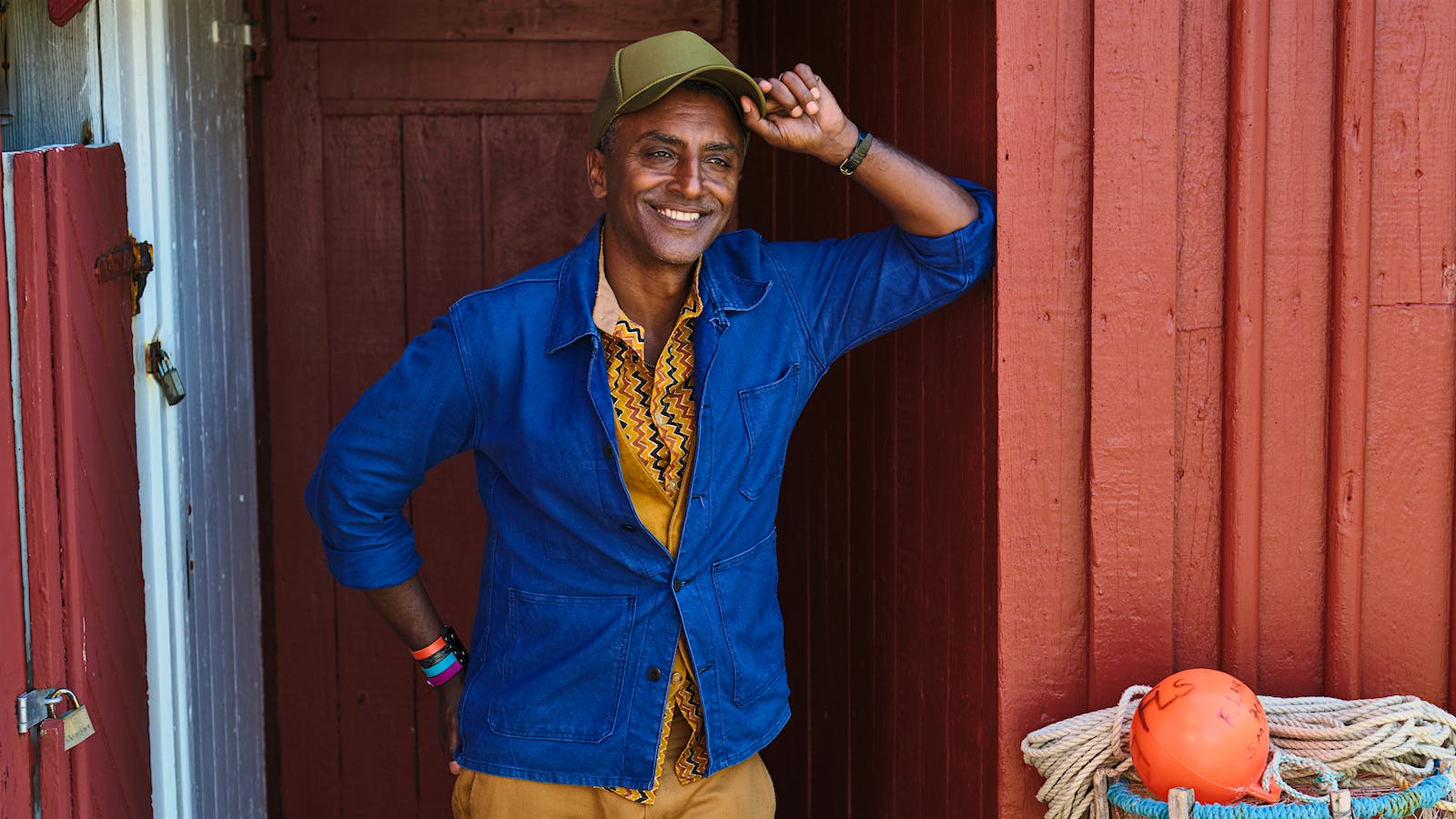 Chef Marcus Samuelsson in Smogen, Sweden, for West Elm