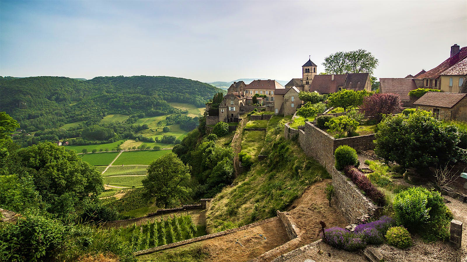 Château-Chalon near the town of Gevingey in Jura, France