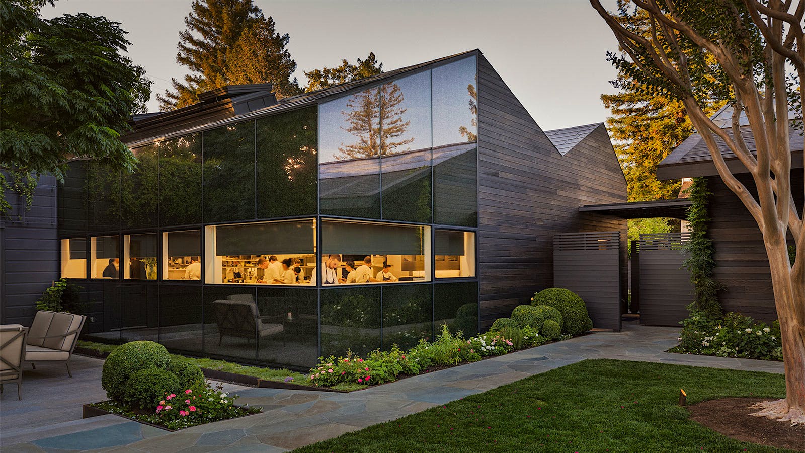  The exterior of the French Laundry in Yountville, California