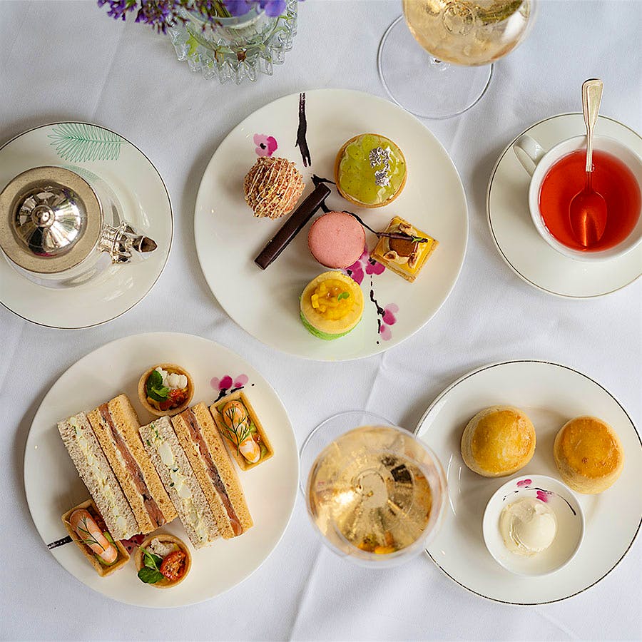 Relax and unwind with afternoon tea and bubbles at Wintergarten in Baden-Baden, Germany.