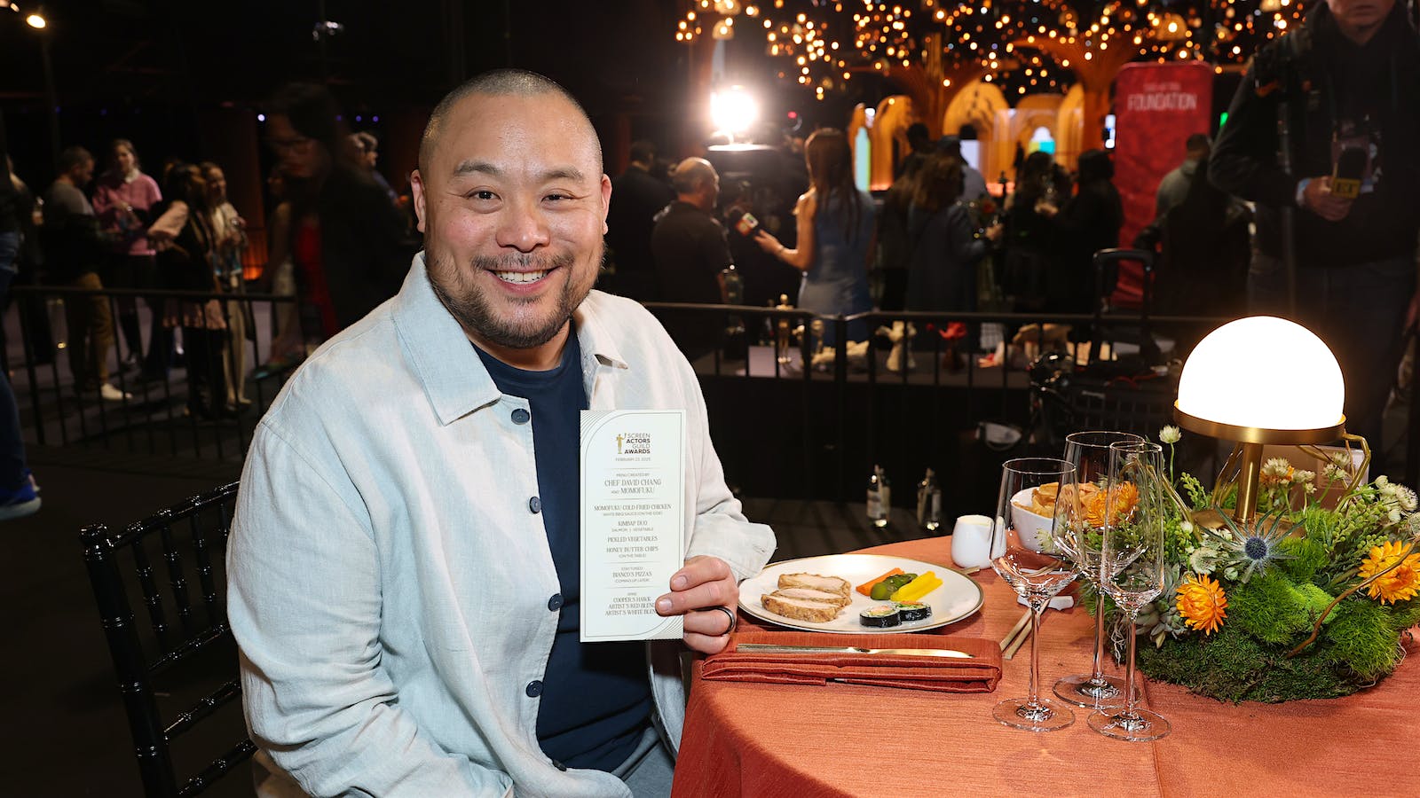  Chef David Chang created the 2025 SAG Awards menu] 