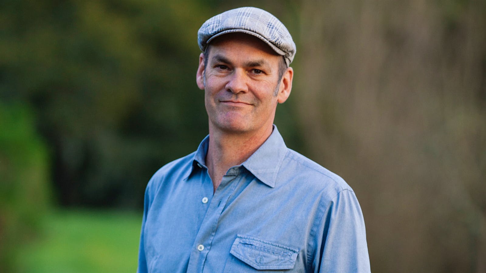  Winemaker Aaron Pott in a vineyard.