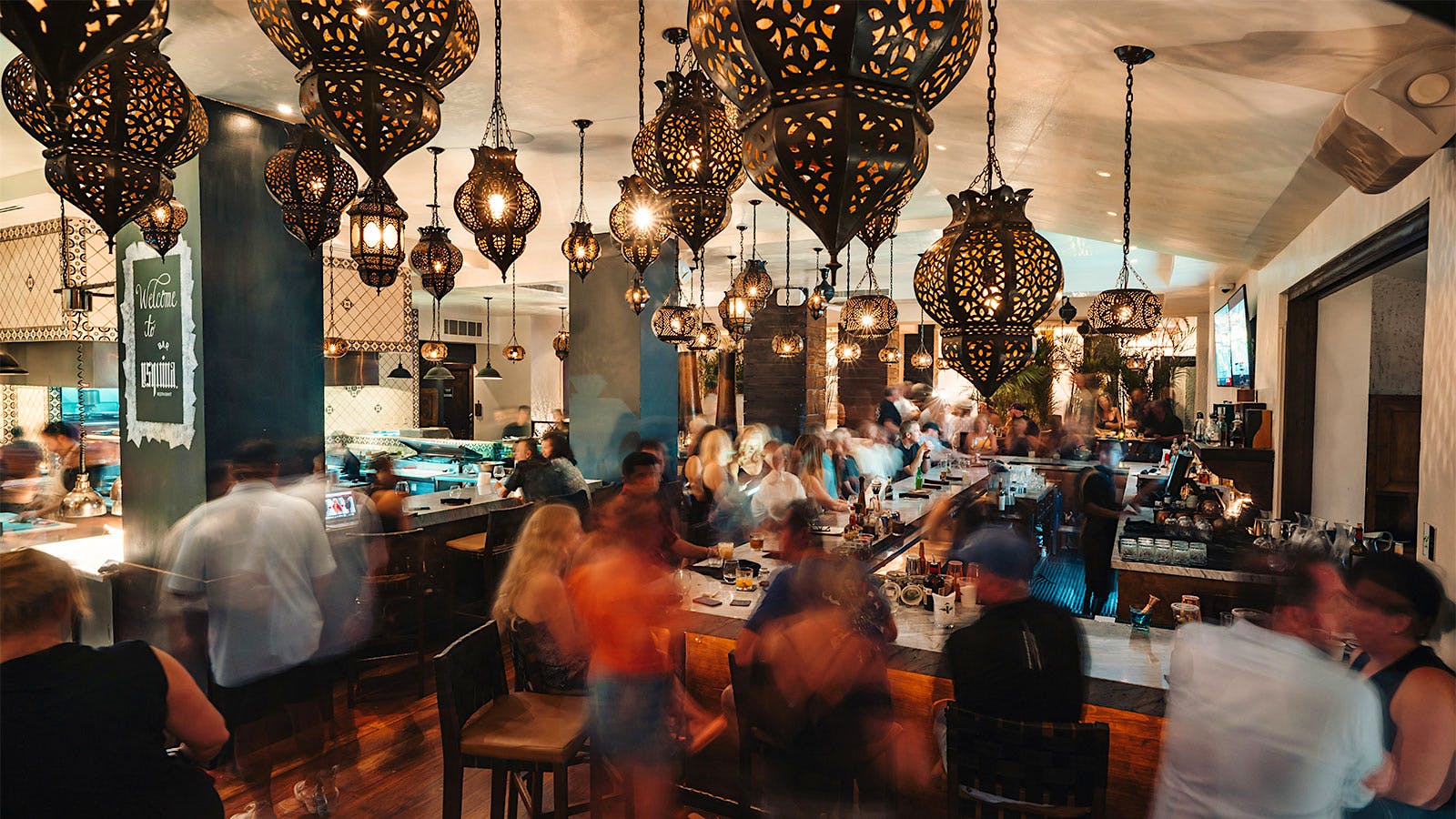  The dining room of Bar Esquina in Cabo San Lucas