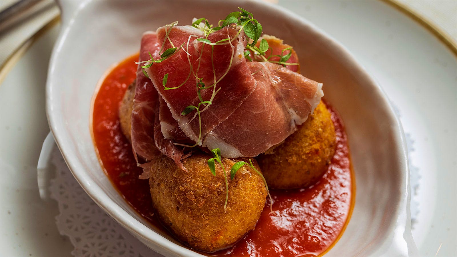  Arancini with prosciutto from Romina in Mexico City