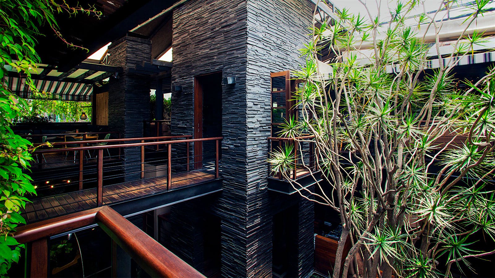  A bridge leading into Sud777 in Mexico City