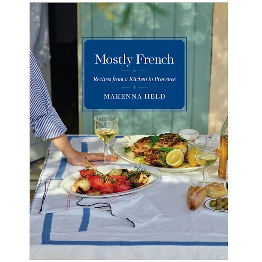 The cover of the cookbook, Mostly French
