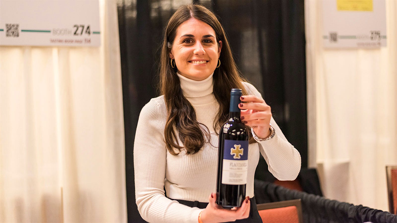  Margherita Manetti of Chianti Classico powerhouse Fontodi was teaching guests about their Super Tuscan Flaccianello at the first night of the 2025 Wine Spectator Grand Tour.