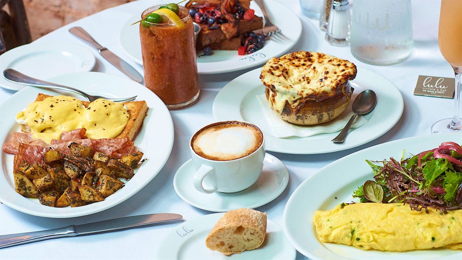 Brunch dishes from Lulu Kitchen and Bar in Sag Harbor, Long Island