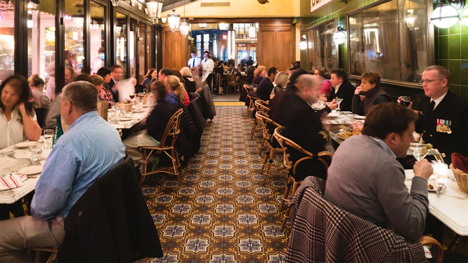  The dining room of Le Diplomate in Washington, D.C.