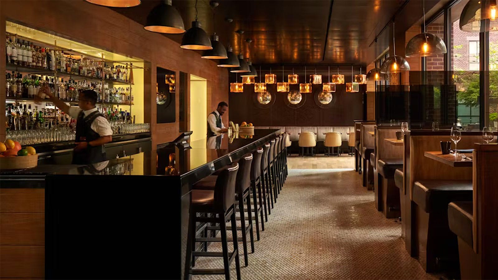  The dining room of Bourbon Steak in Washington, D.C.