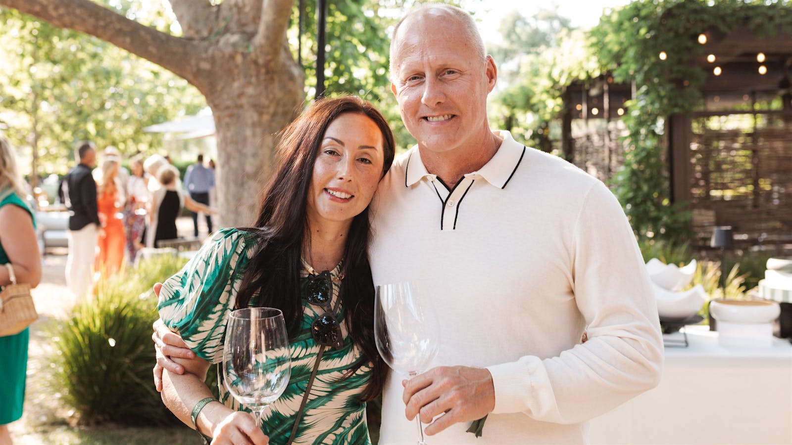  Winemaker&nbsp;Thomas Rivers Brown and Rachelle Arnaldes at the 2025 Wine Spectator Bring Your Own Magnum Party in Napa Valley.