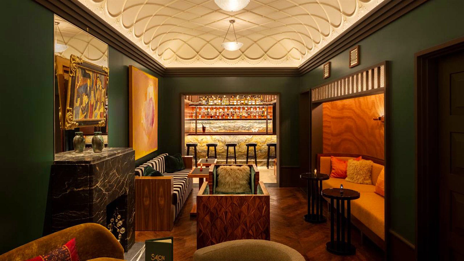  The lounge of Chez Fifi in New York City