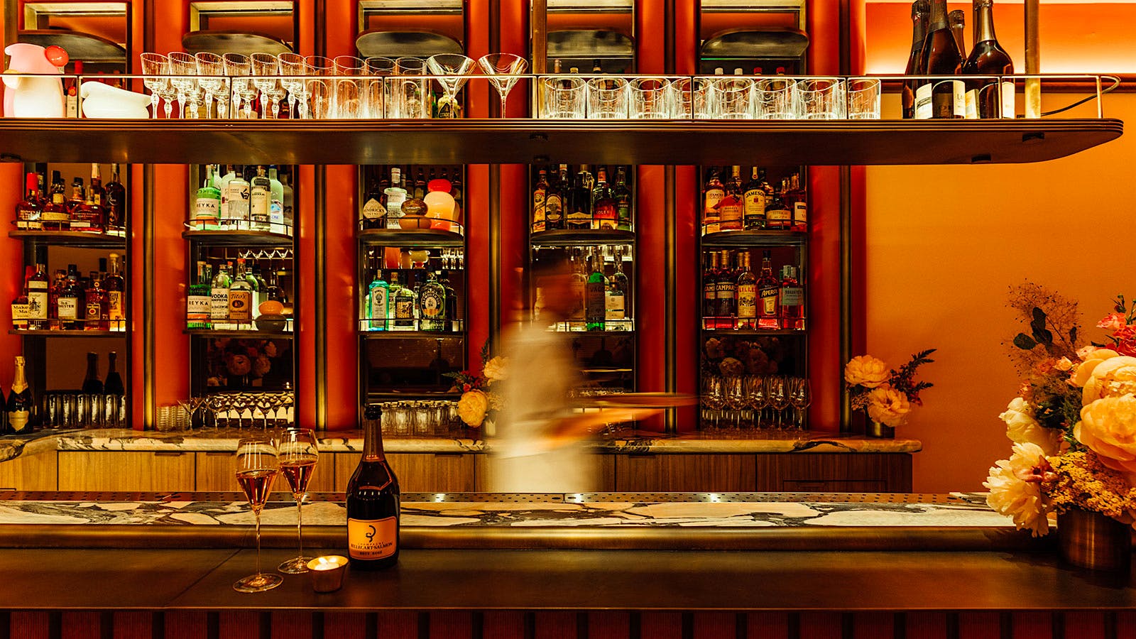  The bar of the Marigold Club in Houston