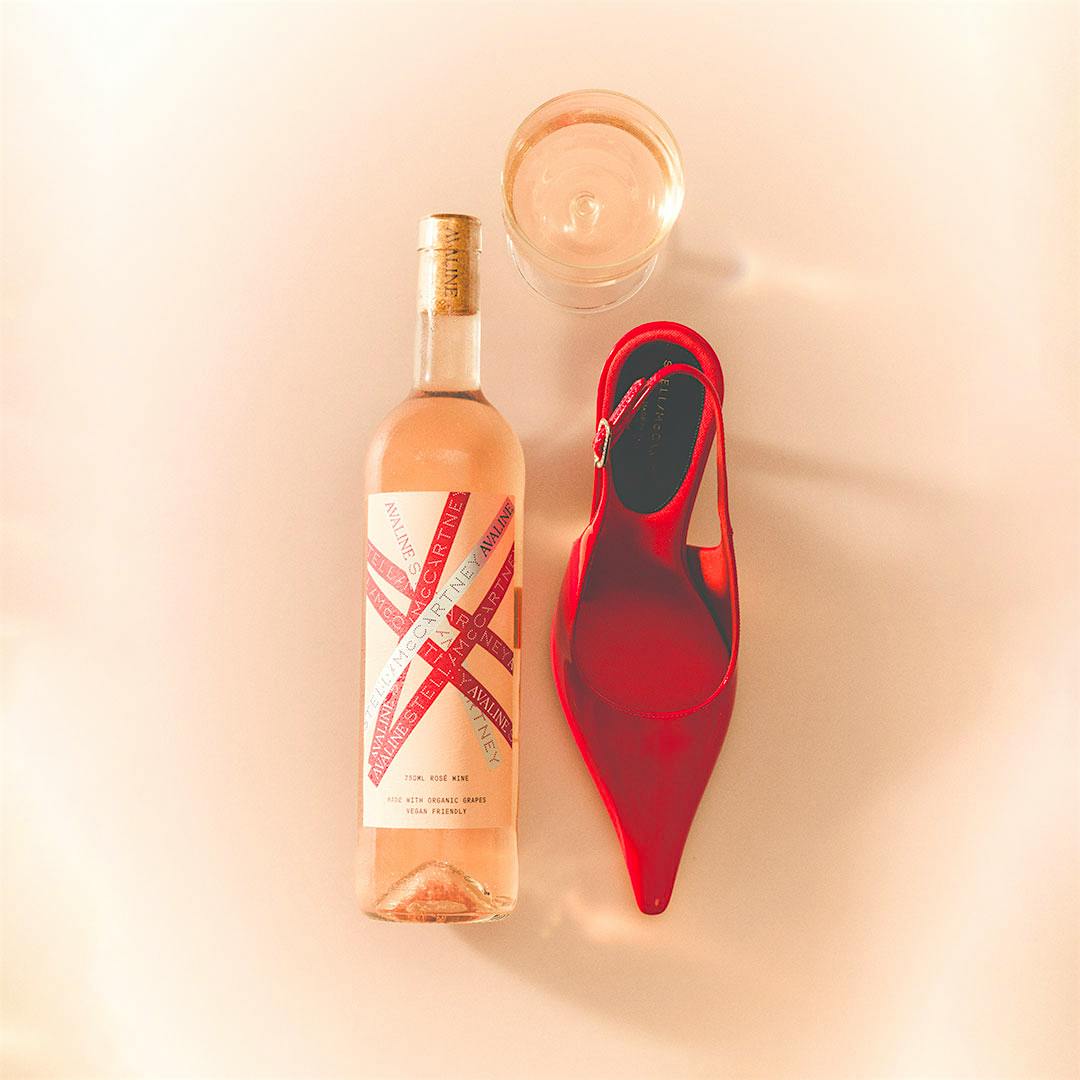 Stella McCartney designs shoes and now she designs rosé wine labels.