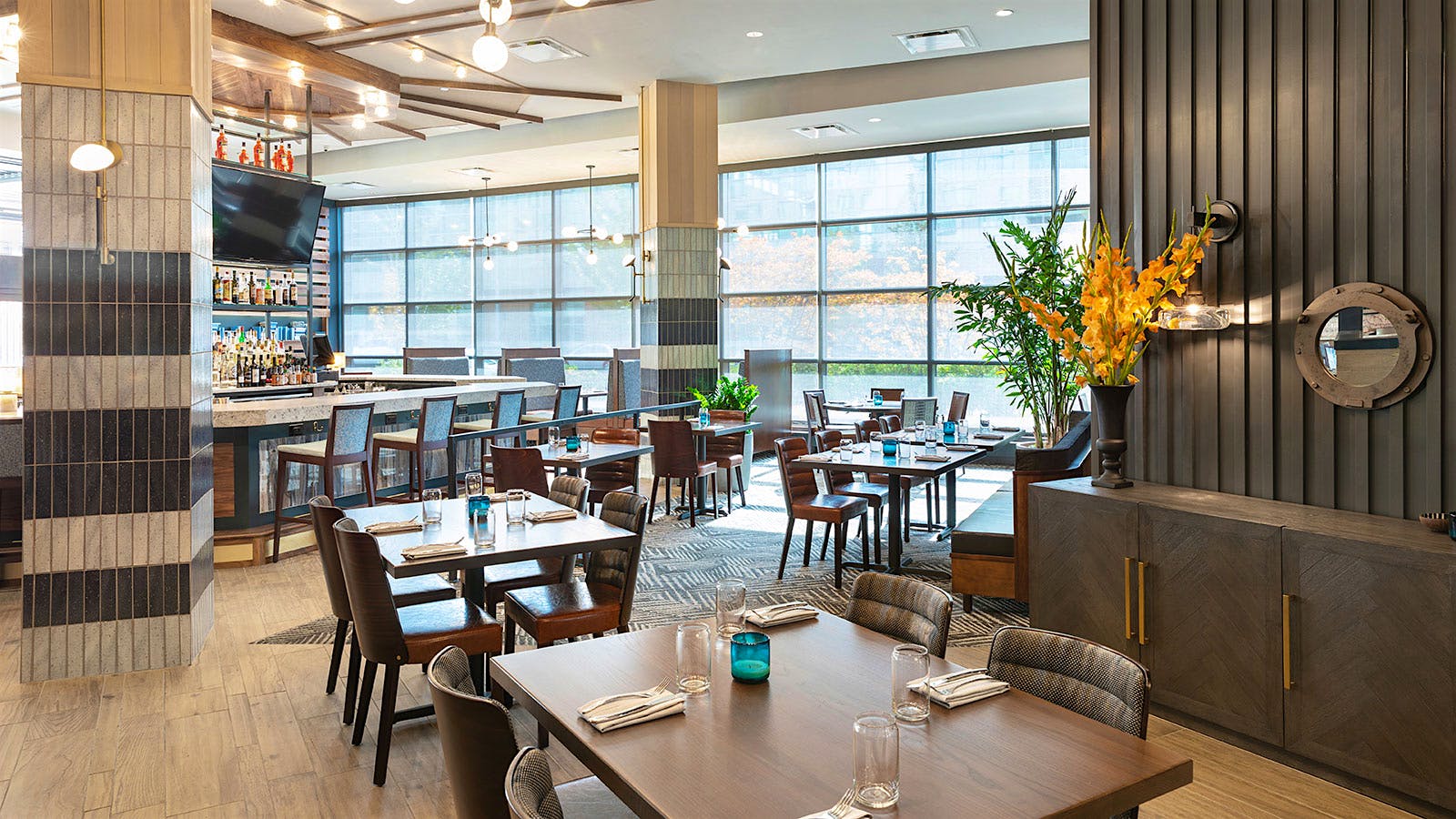  The dining room of Nesso Italian Kitchen in Indianapolis