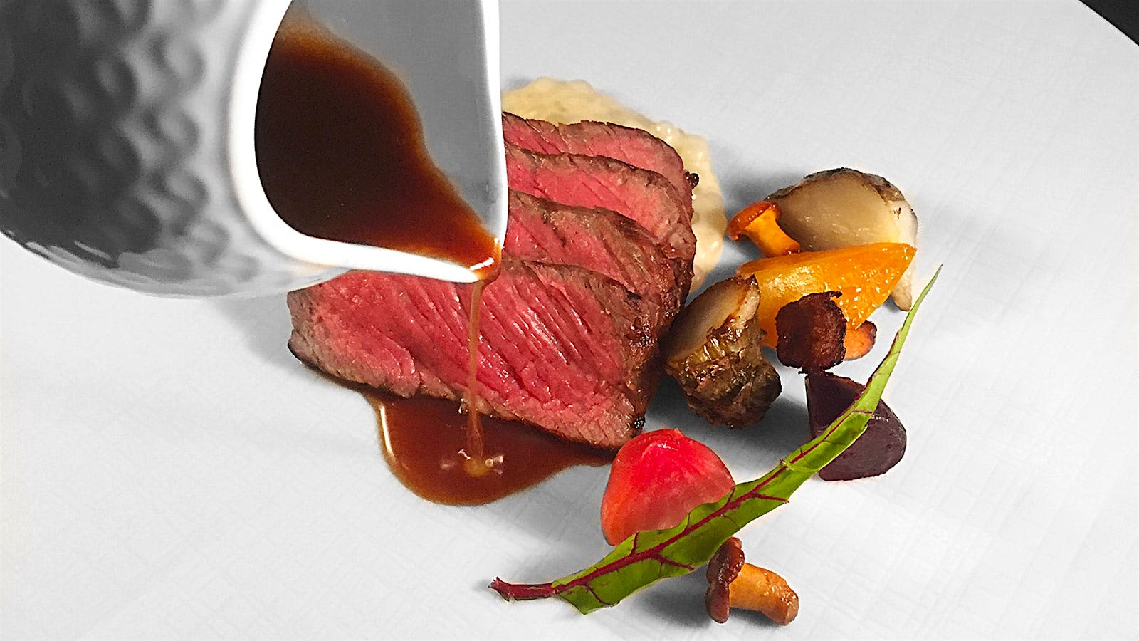  A beef dish from La Toque in Napa Valley