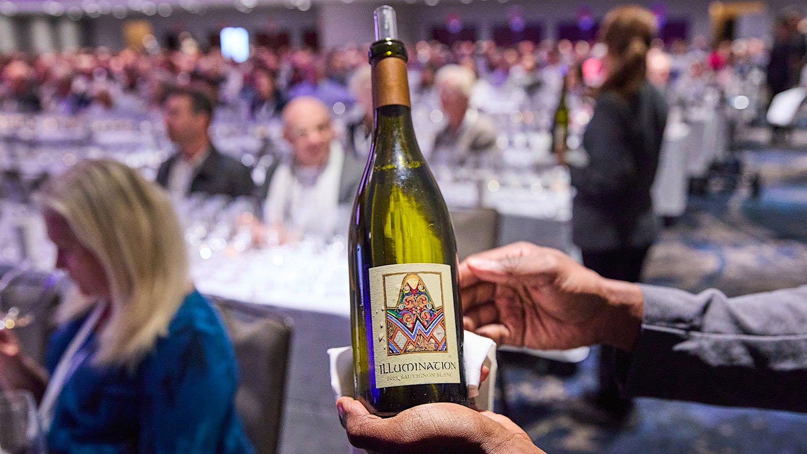  A bottle of Quintessa Illumination Sauvignon Blanc 2023 at the New York Wine Experience