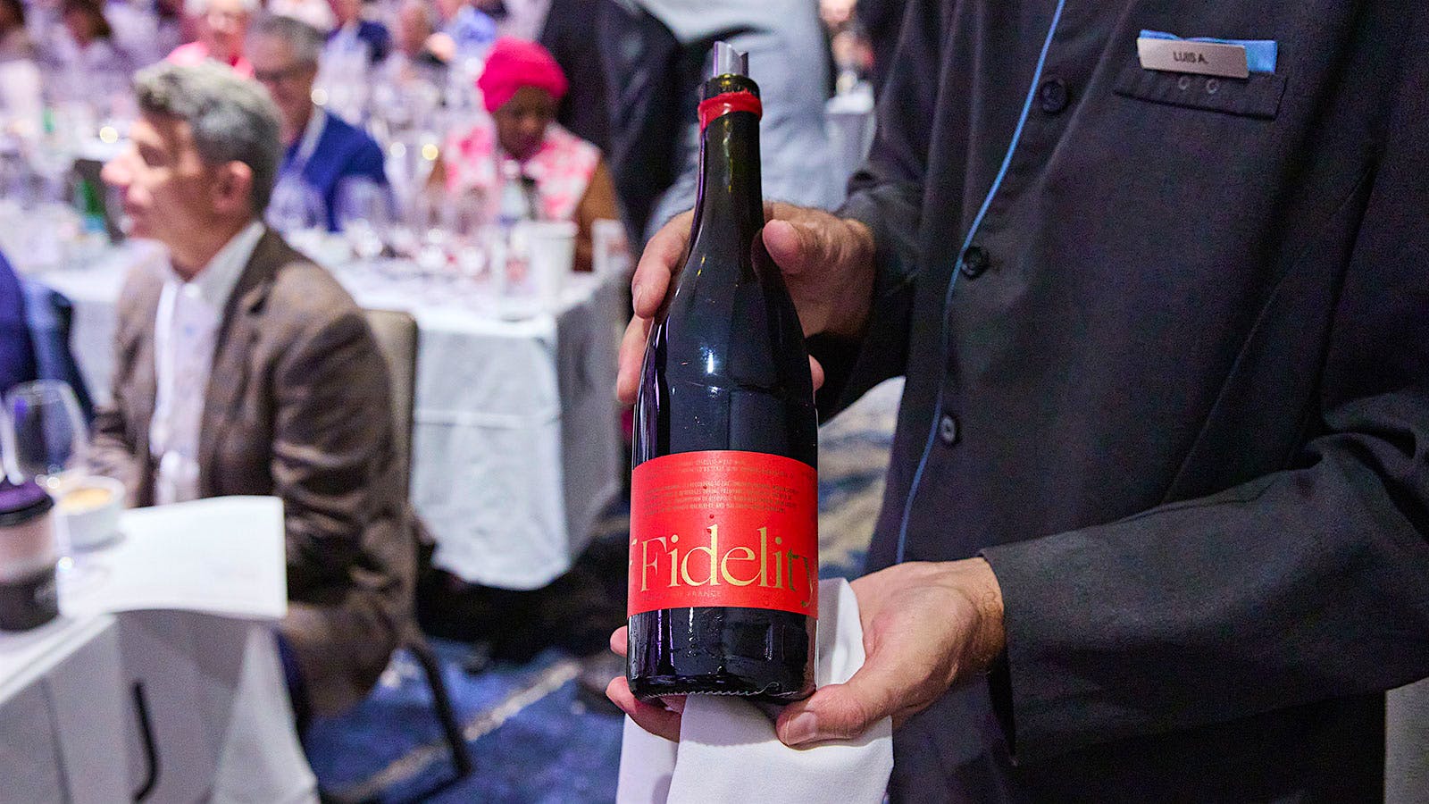  A bottle of VII(N) The Seventh Estate Oath of Fidelity Chateauneuf-du-Pape 2020 at the 2025 New York Wine Experience
