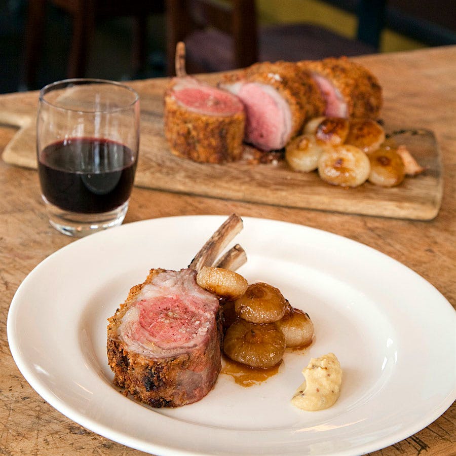 The French Laundry chef Thomas Keller shares a classic preparation for rack of lamb that pairs well with a bold red with game, herb and spice notes.