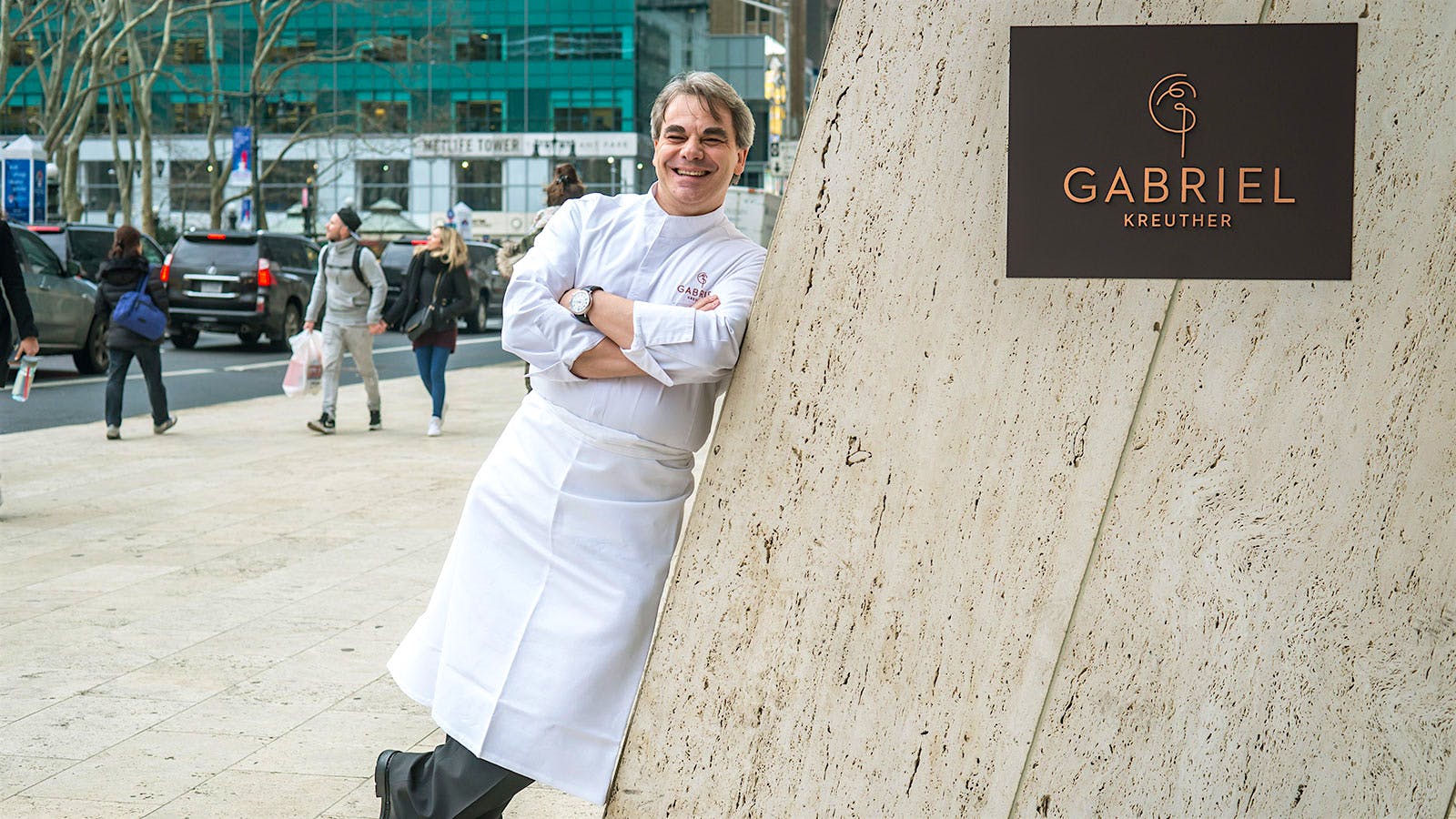 Chef Gabriel Kruther outside of the restuarant Gabriel Kruether