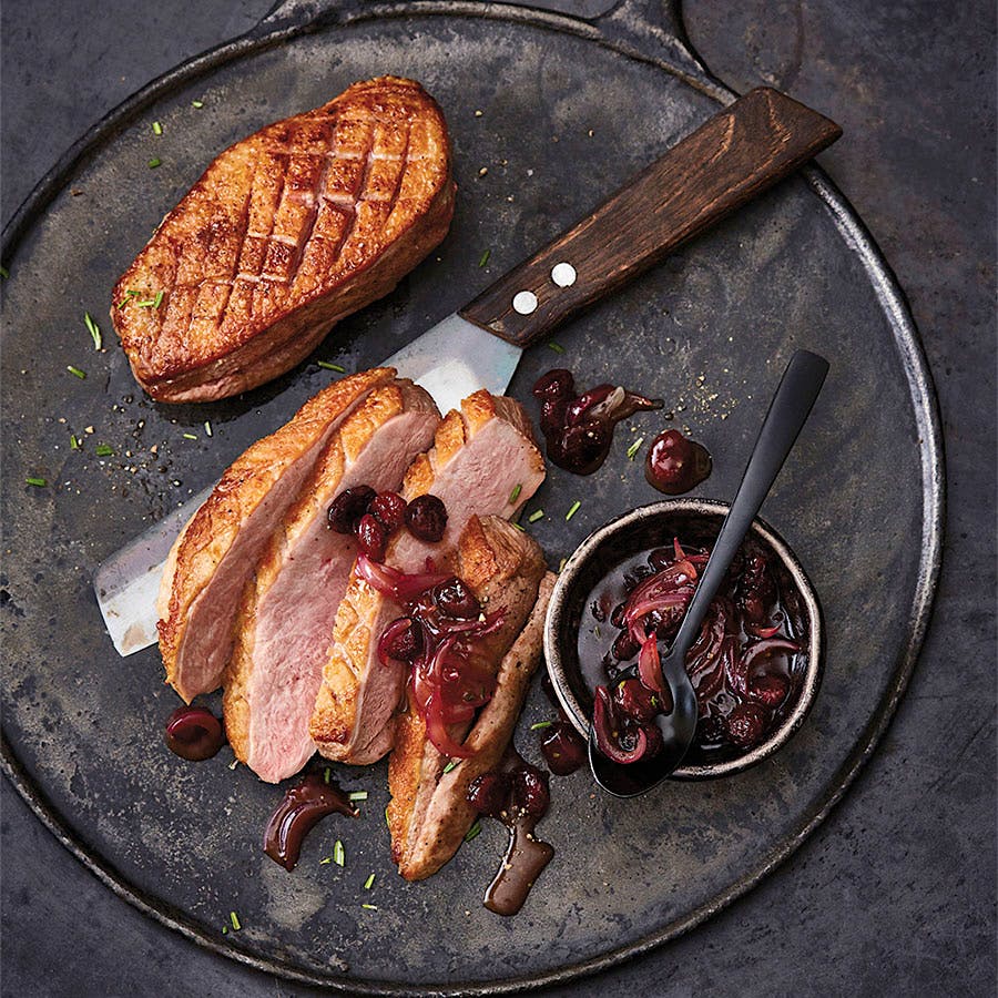 Duck pairs well with a range of fruits, including cranberries, making it a flavorful alternative to turkey for a smaller-scale Thanksgiving feast.
