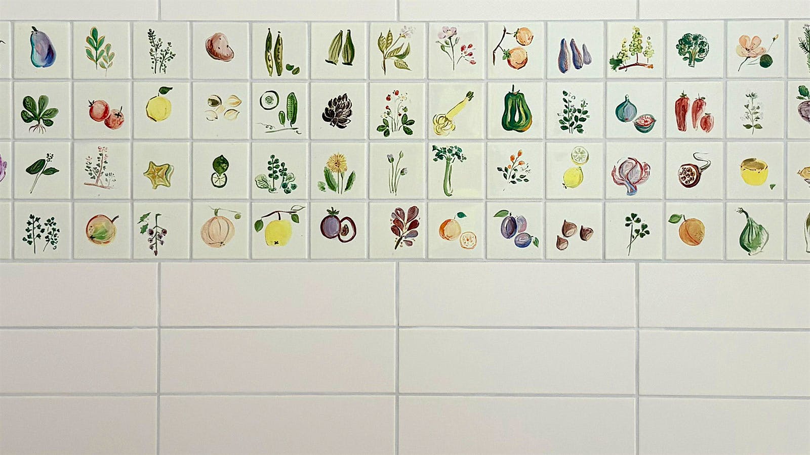  Kitchen tiles reused at Robert Mondavi Winery in Napa Valley under renovation.] 