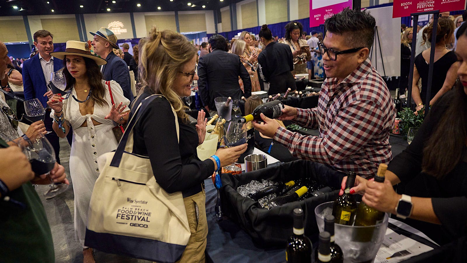  Italian winery Feudi di San Gregorio pouring at the Palm Beach Food &amp; Wine Festival.] 