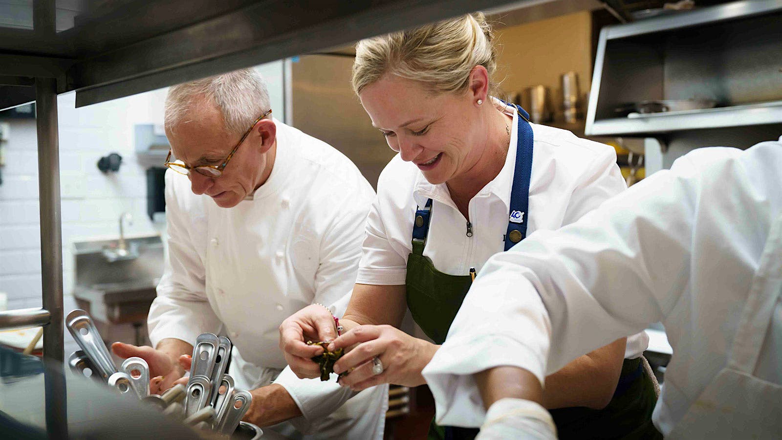  Chefs Marcello Fiorentino and Lindsay Autry at the Palm Beach Food &amp; Wine Festival.] 