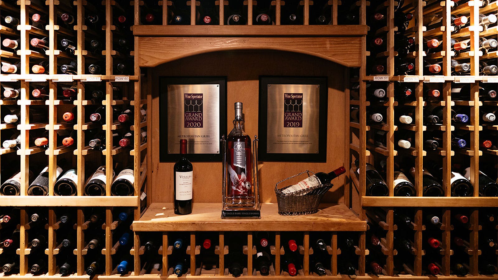  The wine cellar of Metropolitan Grill